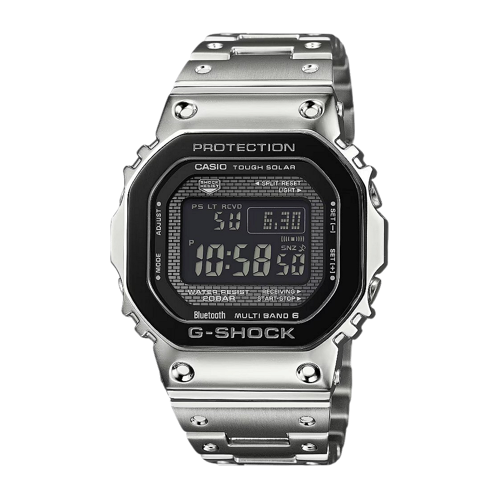 G-Shock Full Metal GMW-B5000BT-1DR – Solar Bluetooth Aço 20ATM