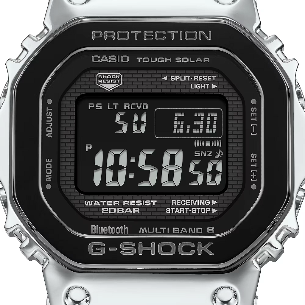 G-Shock Full Metal GMW-B5000BT-1DR – Solar Bluetooth Aço 20ATM