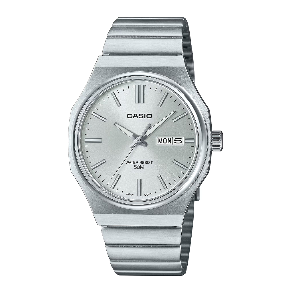 Casio MTP-E735D-7AVDF Aço Inox Prata com Calendário - Relojoaria