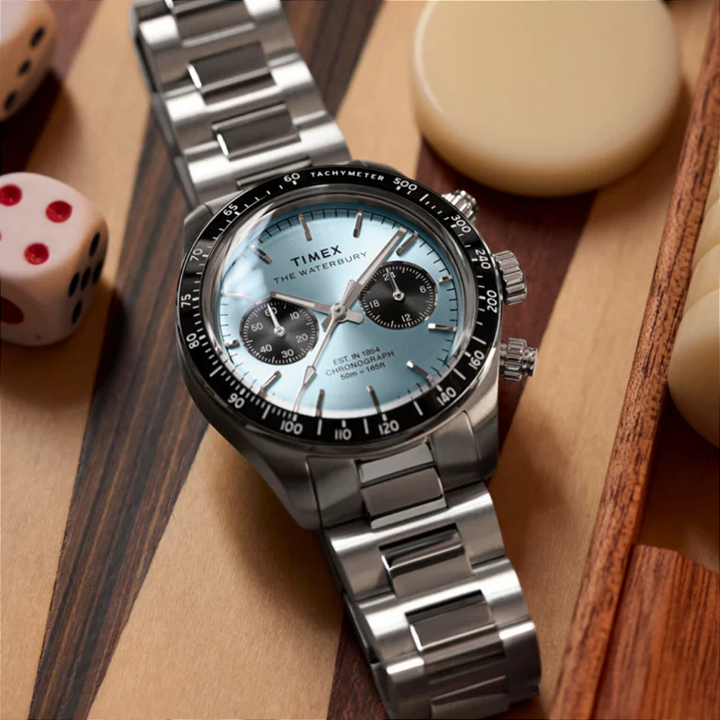 Relógio Timex Waterbury Chronograph TW2Y70500 Aço Clássico
