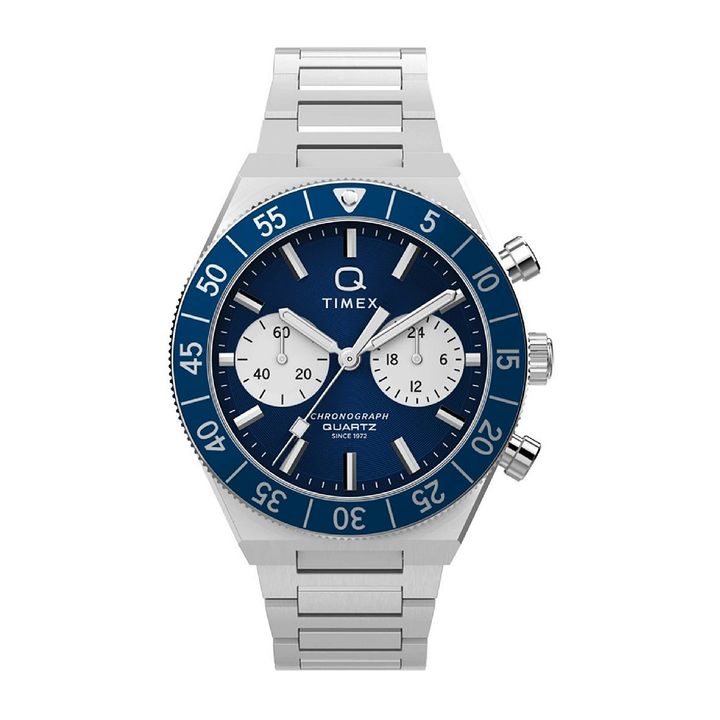Timex 時計 ソーラー Timex Q Continental Chronograph Azul 40mm TW2Y55900 - Relojoaria