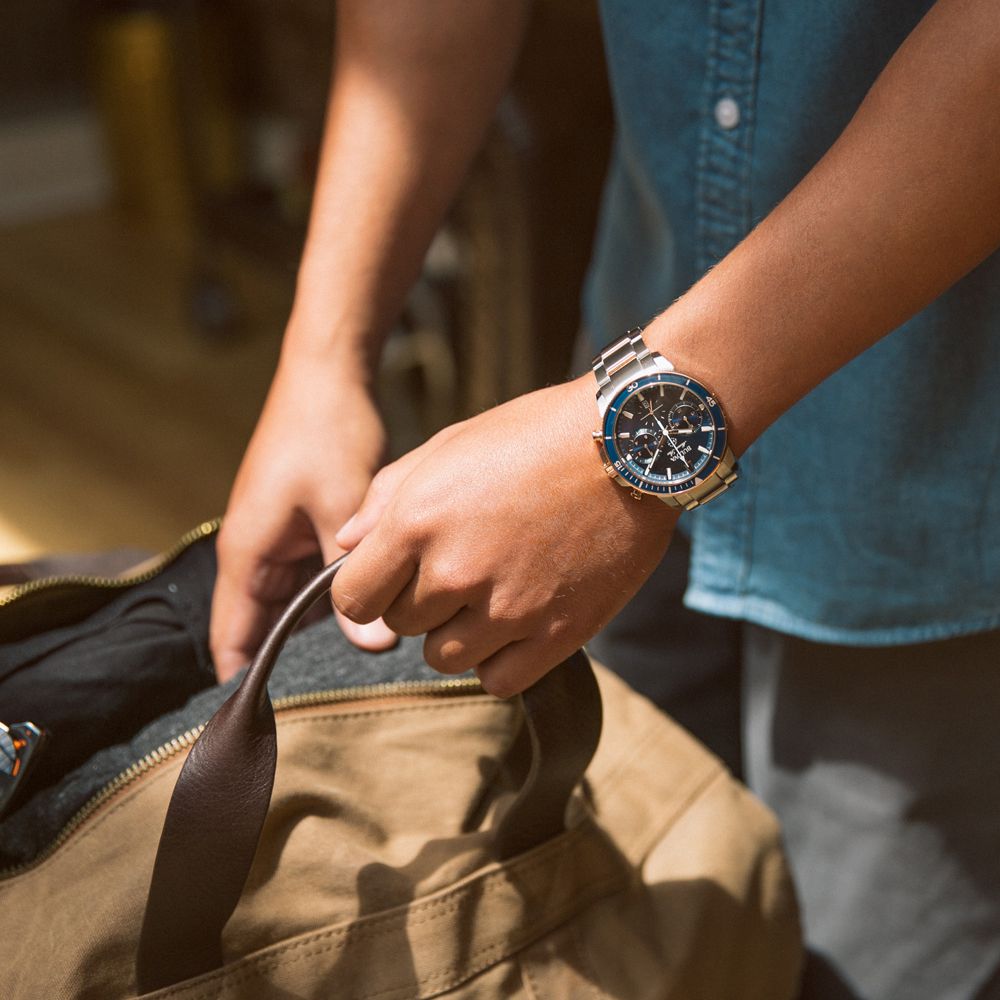【稼動】BULOVA MarineStar 98B301 メンズ　クロノグラフ Bulova 98B301N – Cronógrafo azul robusto 200M - Relojoaria Impala