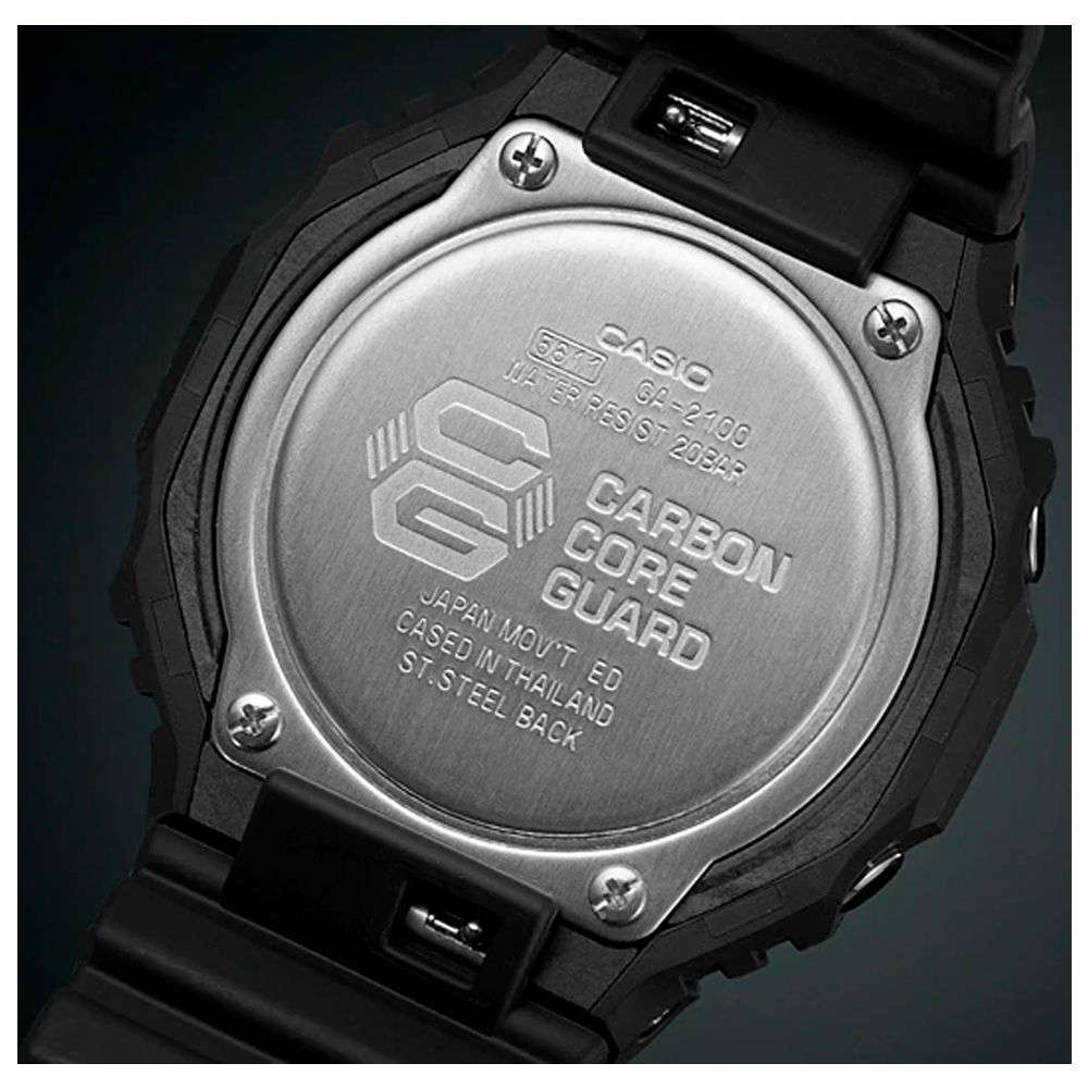 G-Shock GA-2100-1ADR Carbon Core Guard All Black 200m - Relojoaria