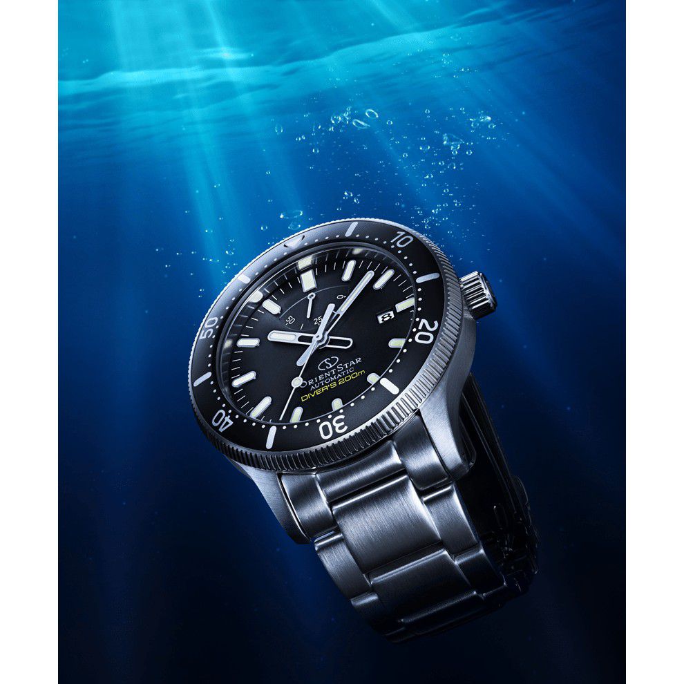 Orient Star Diver Automático Preto RE-AU0301B00B Made in Japan