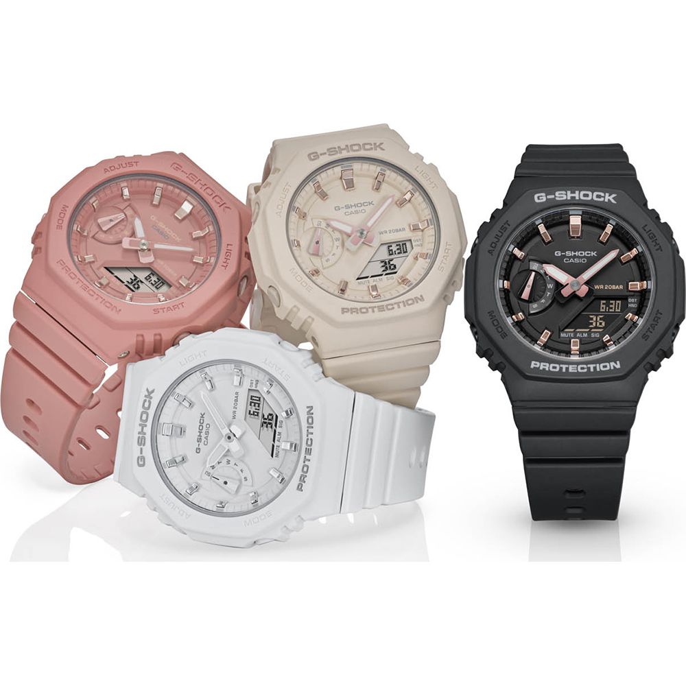 G-SHOCK GMA-S2100-4A2DR Salmão – Compacto, Leve e Resistente a