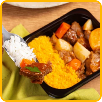Estrogonofe de Frango com Batatas Souteé e Arroz Branco 300g