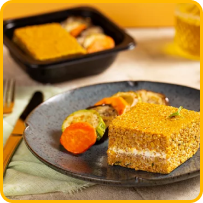  Kibe de Abóbora com Cream Cheese e Legumes Grelhado 300g