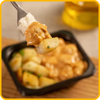 Estrogonofe de Proteína de Soja, Arroz Branco e Batata Souteé 300g