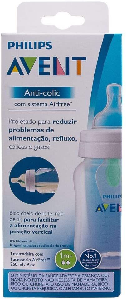 Mamadeira Anti-colic com acessório AirFree™ 260 ml, Philips Avent,  Transparente, 260 Ml - Chicletinho Baby - Loja especializada em artigos  infantis