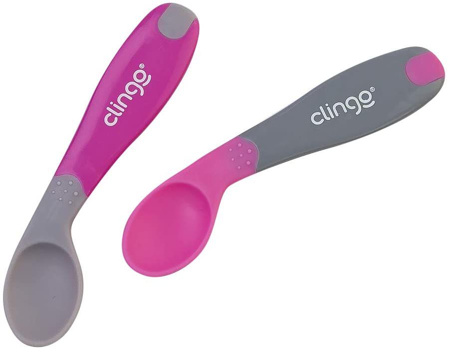 Colher Infantil Em Silicone Macio Alimentação Do Bebê Clingo