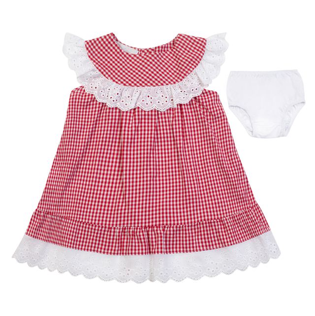 Vestido Infantil Xadrez Vermelho - Little Closet