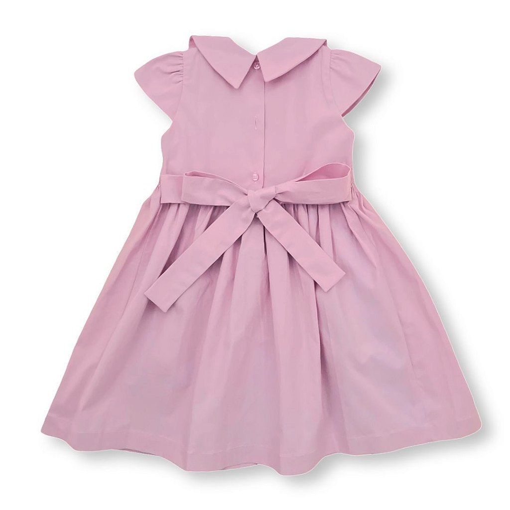 Vestido Casa de Abelha Rosa Xadrez Ponto Smock com Short - Loja