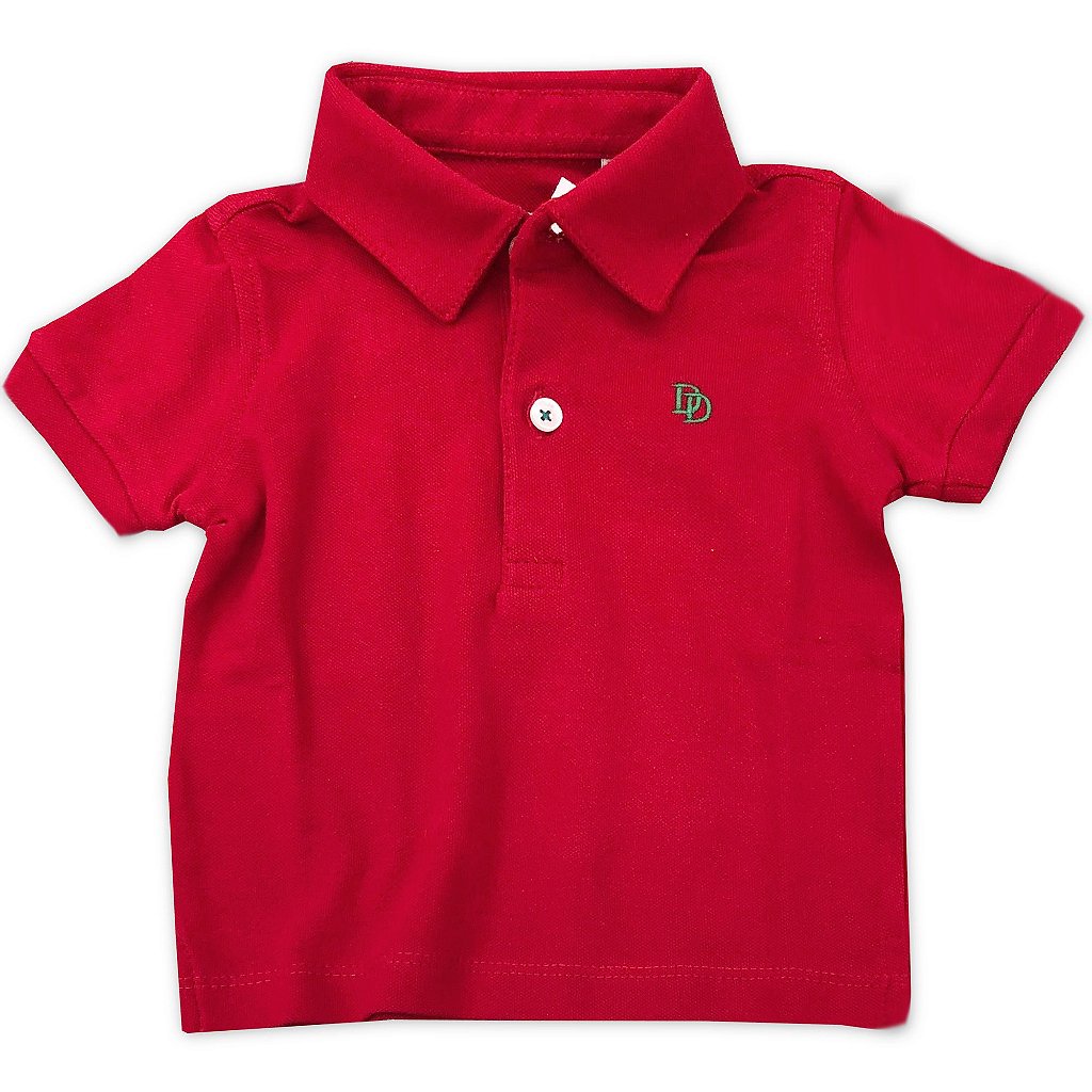 camisa polo bebe branca