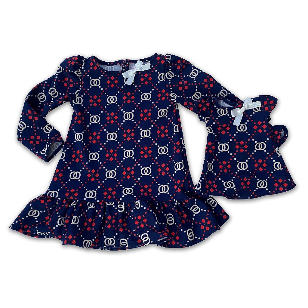 vestido infantil manga comprida