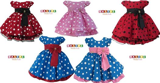 vestido infantil bolinha