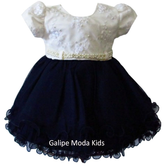 vestido azul marinho bebe