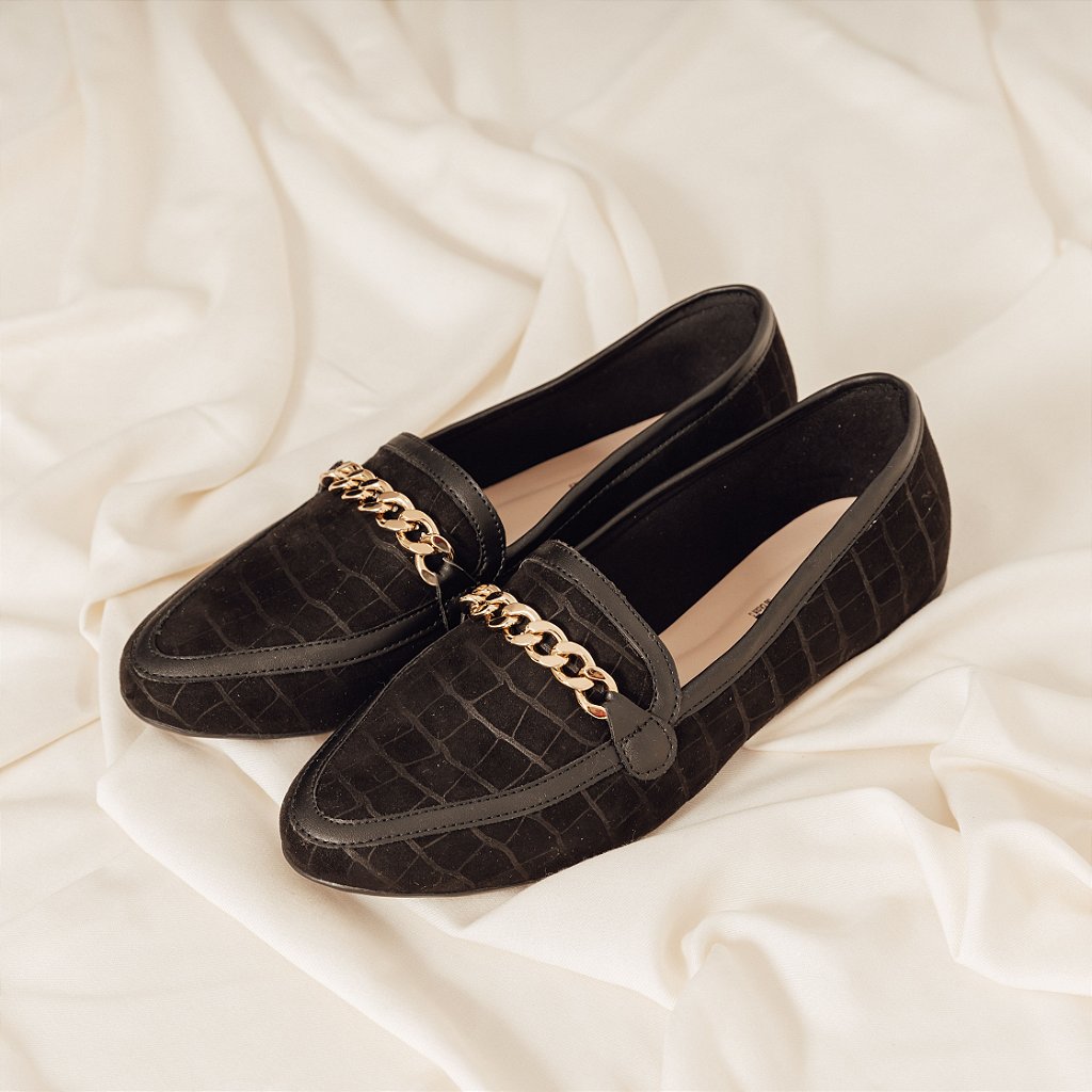 Comprar Mocassim Corrente Preto | MARYPAZ