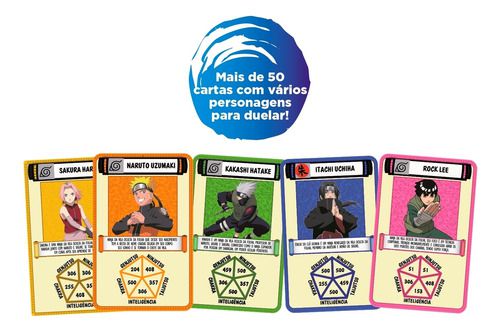 Jogo Batalha Ninja Naruto com Tabuleiro p/ 2 Jogadores Elka em