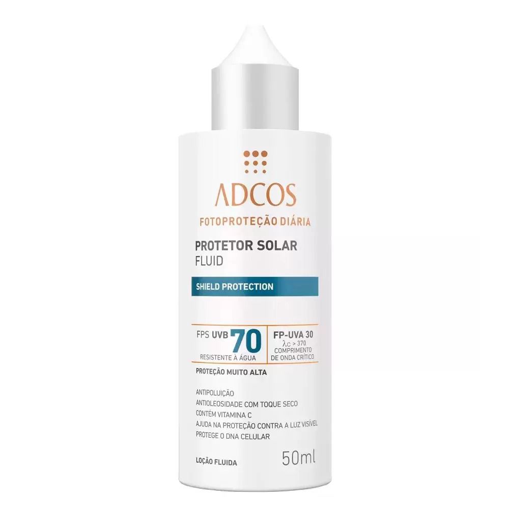 Protetor Solar Facial Adcos Fluid Shield Protection Fps 70 50ml - Ideal  Pharma - Melhores Marcas com os Melhores Preços
