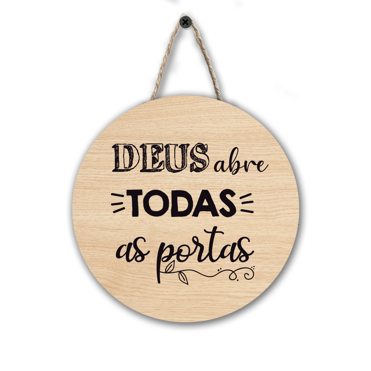 FLÂMULA REDONDA DEUS ABRE TODAS AS PORTAS