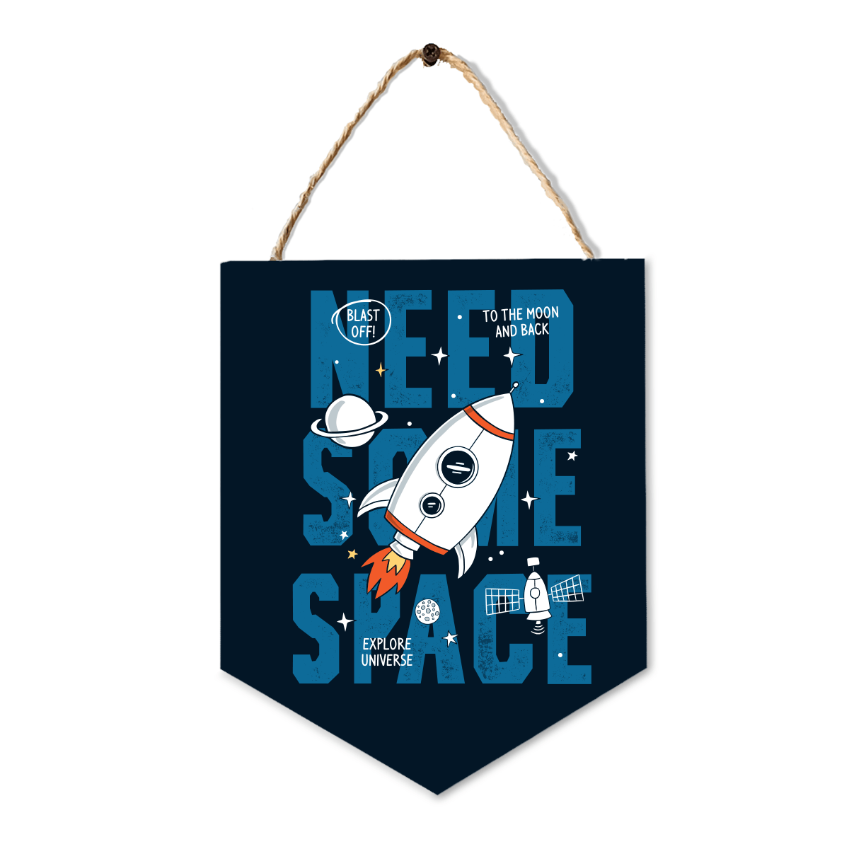 PLACA BANDEIRINHA NEED SPACE