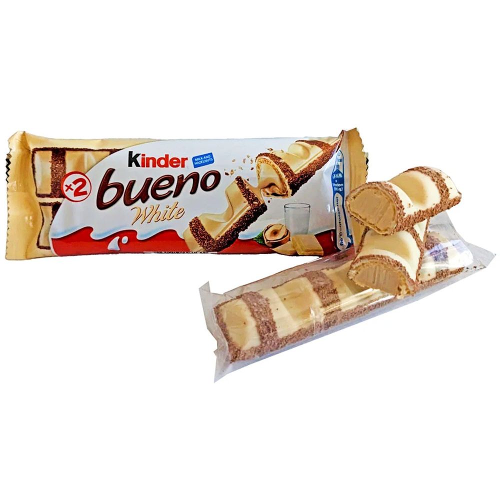 Kinder Bueno White - Delícia de Chocolate Branco da Ferrero