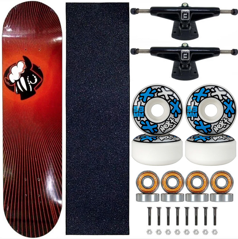 Skate Black Sheep Profissional Logo em Chamas Truck Fun Light