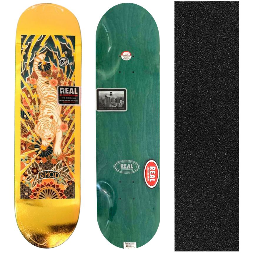 Shape Maple Real Skateboards Pro Model Ishod Deck 8.18 Tiger