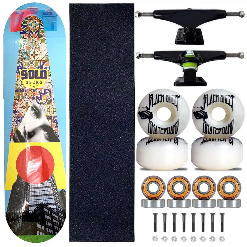 LOD PRODUCTS × 1SLOW PRODUCTS SO-DECK BK Skate Montado Iniciante Solo Decks Photographic 8.0 - Virtual