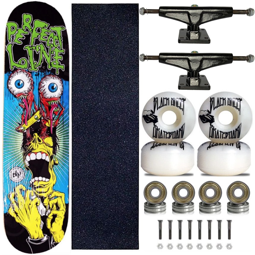 Skate Completo Shape Perfect Line 8.0 Crazy - Virtual Skate Shop