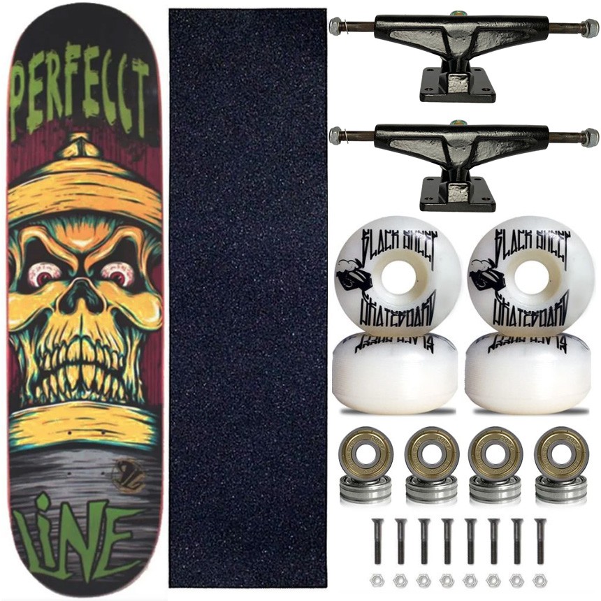 Skate Completo Shape Perfect Line 8.0 Gold Skull - Virtual Skate Completo Shape Perfect Line 8.0 Gold Skull - Virtual