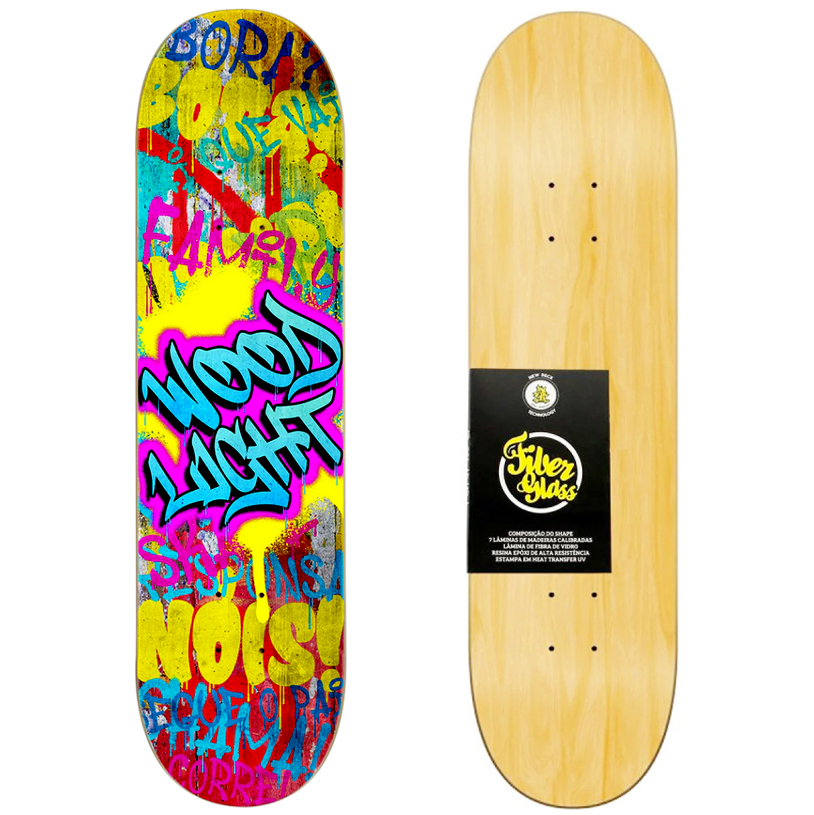 Shape Wood Light Skate Marfim 8.0 Street Art Responsa - Virtual