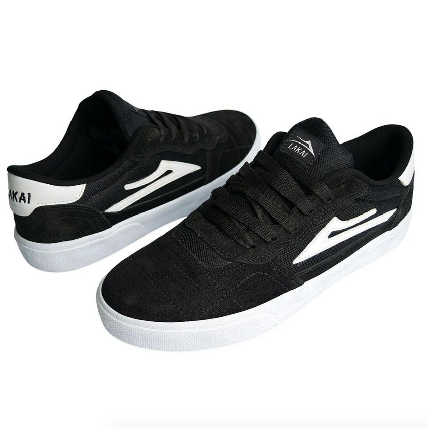 Tênis Skate Lakai Cambridge White Black Suede - Virtual Skate Shop