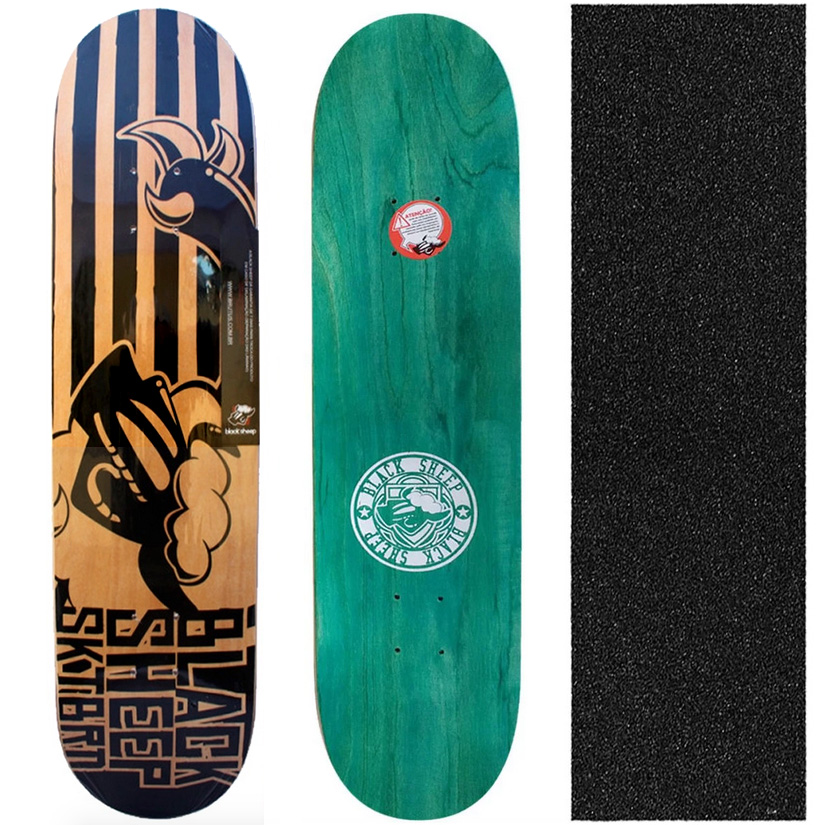 Shape de Marfim Black Sheep 8.0 Black Wood + Lixa Nacional