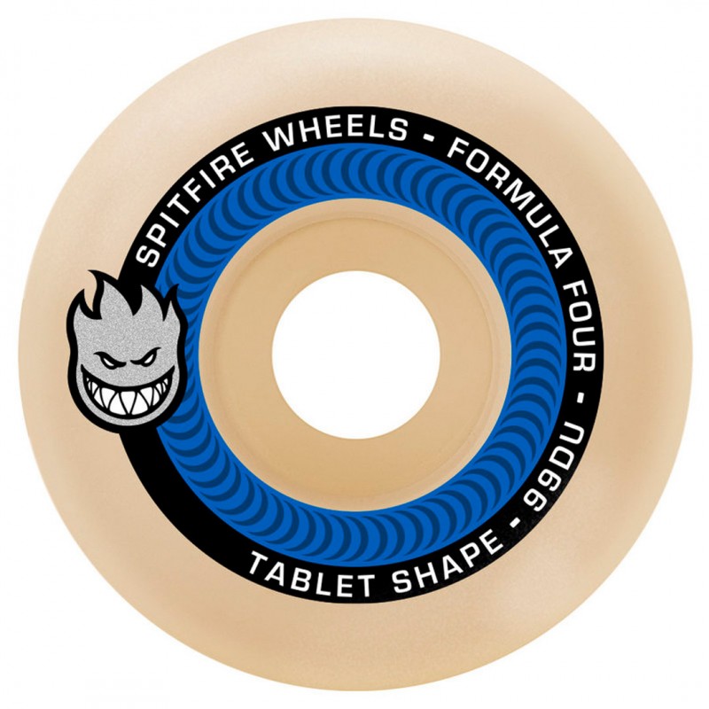 Rodas Spitfire 53mm Formula Four Tablets 99DU Blue - Virtual Skate