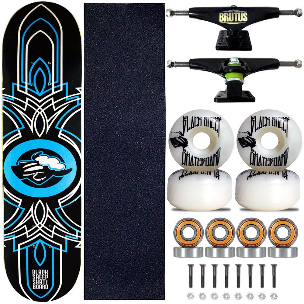 Skate Montado Black Sheep Profissional Mira Azul - Virtual Skate