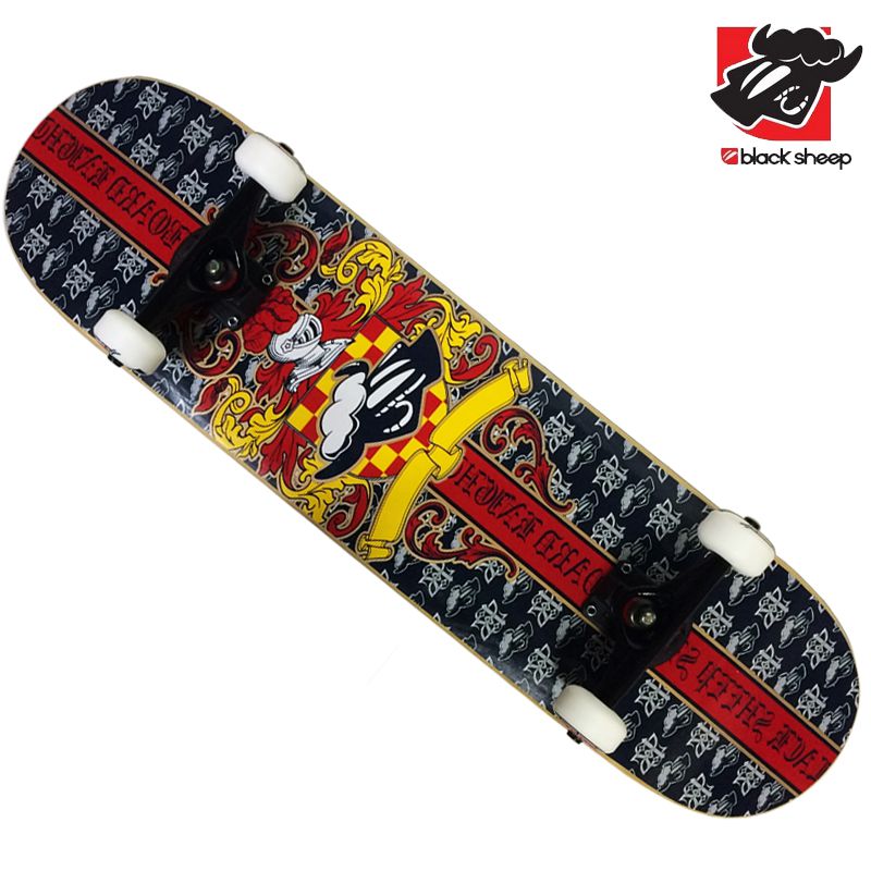 Skate Black Sheep Premium Brasão Vermelho - Virtual Skate Shop | A