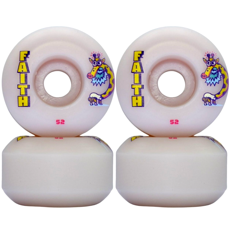 Rodas Faith Skateboards Giraphe 52mm Dureza 100A Mande in USA