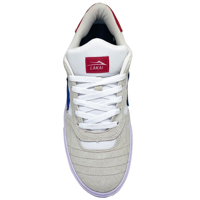 Tênis Skate Lakai Cambridge White Blue Suede - Virtual Skate Shop
