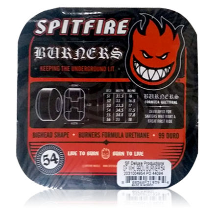 Rodas Spitfire 54mm Red Burners 99DU - Virtual Skate Shop | A