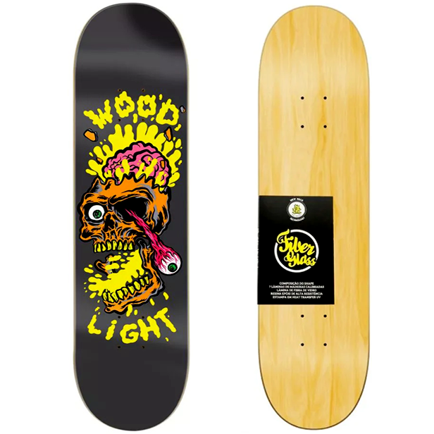 Shape Wood Light Skate 8.0 Marfim Blow Up Crushed (Fiber Glass