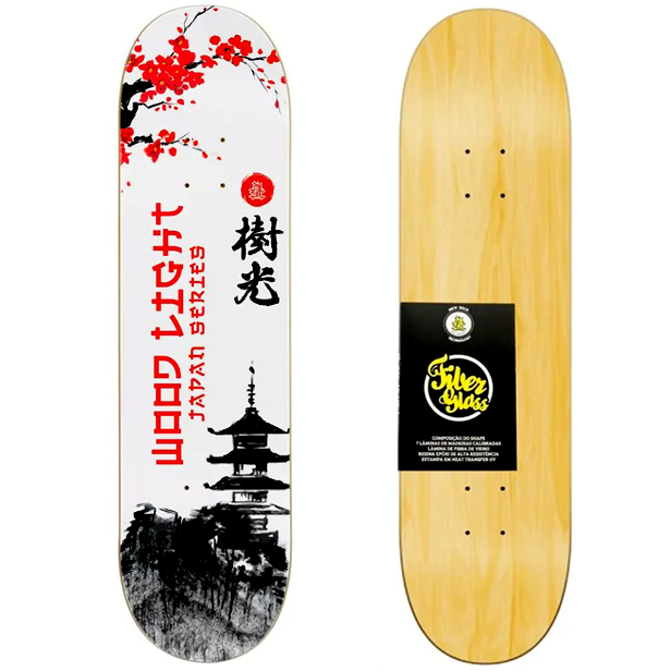 Shape Wood Light Skate 8.0 Marfim Japan Minka (Fiber Glass
