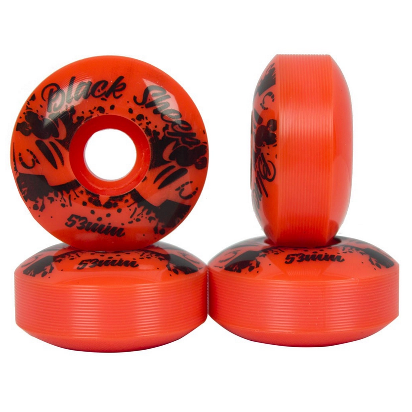 Rodas Para Skate 53mm Color Black Sheep Laranja - Virtual Skate