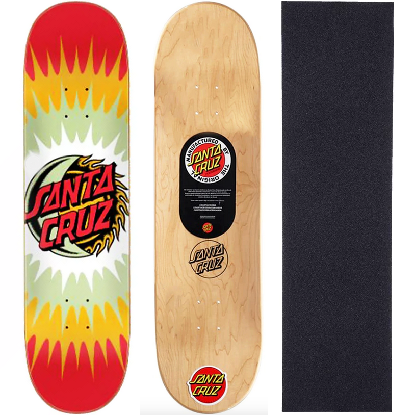Shape Santa Cruz Skateboard powerlyte 8.0 Eclipse Dot + Lixa