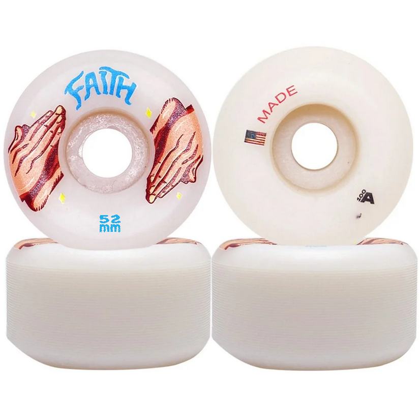 Rodas Faith Skateboards Hands 52mm Dureza 100A Mande in USA