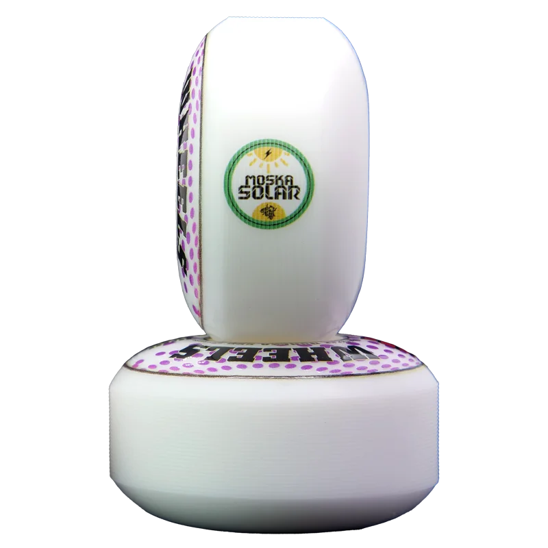 Rodas Moska Rock 55mm Dureza 53D Branca - Virtual Skate Shop | A