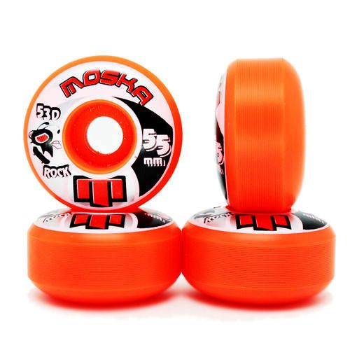 Rodas Moska Rock 55mm Dureza 53D Laranja - Virtual Skate Shop | A
