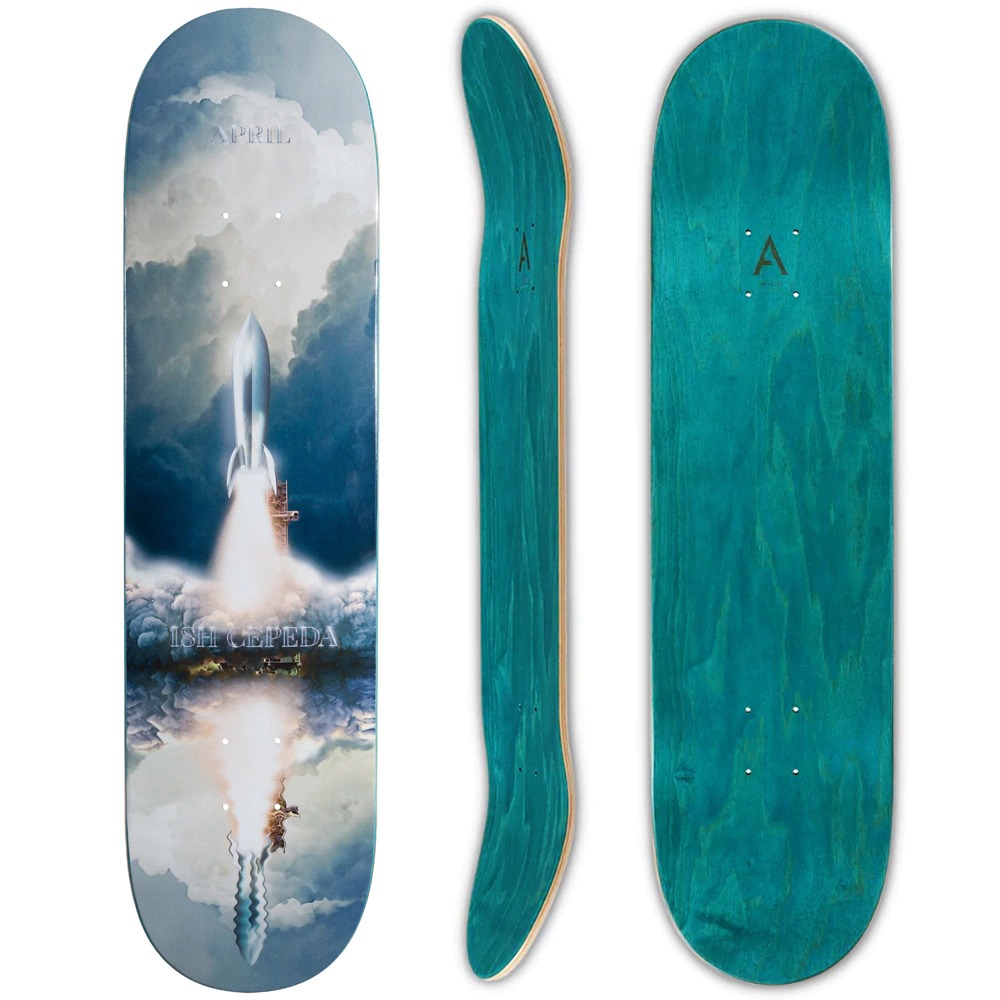 Shape Maple April Skateboard 8.0 Ish Cepeda Take Off - Virtual