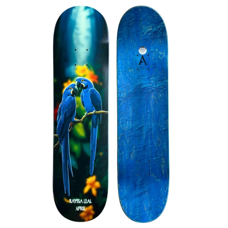 Shape Maple April Skateboard 8.25 Rayssa Leal Blue Macaw - Virtual