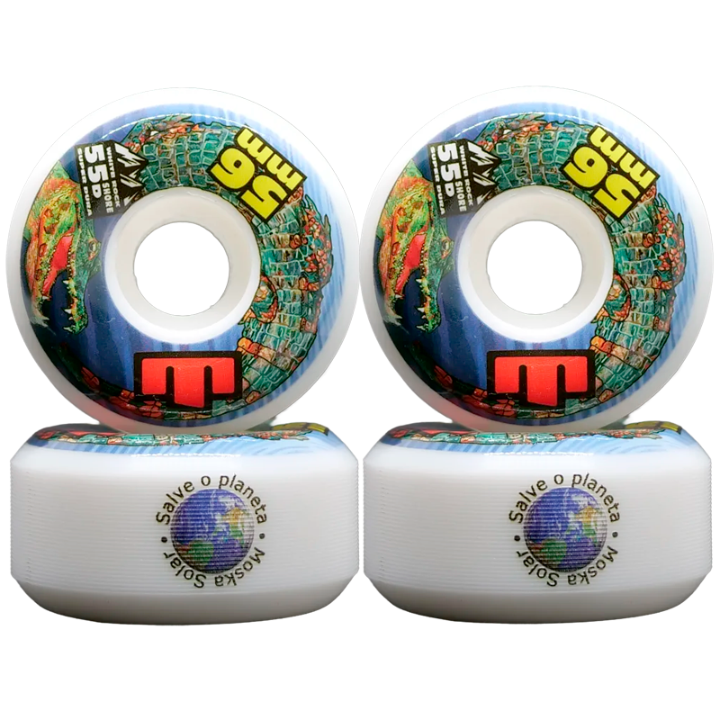 Roda Moska 56mm Dureza 55D Solar - Virtual Skate Shop | A Skate